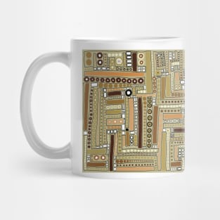 Wacky Maze - Neutral Shades of Brown Mug